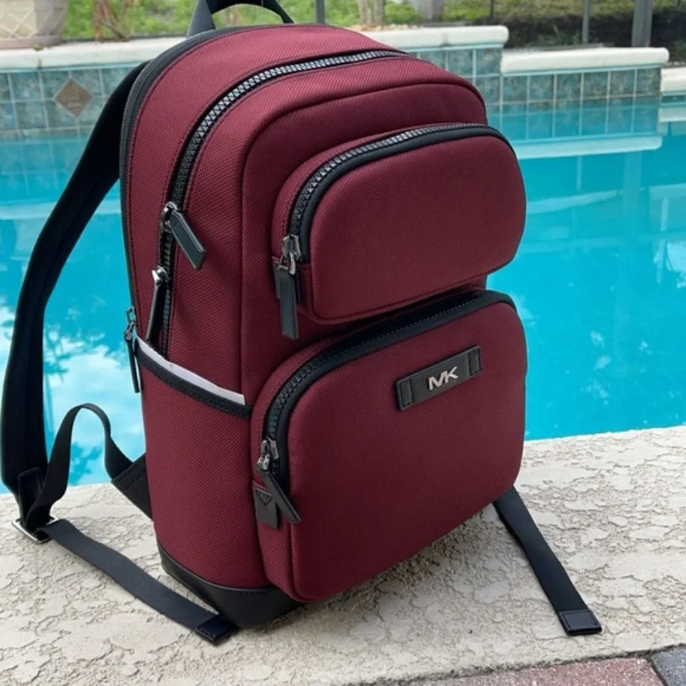 Michael Kors Kent Sport Utility Backpack Merlot - Picture 5 of 16